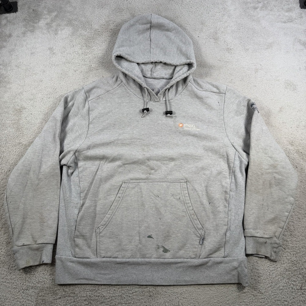 Tyndale FR Hoodie Mens Large Grey Sweatshirt Flame Resistant Workwear Made USA